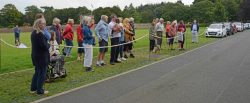 Residents waiting for the opening ceremony